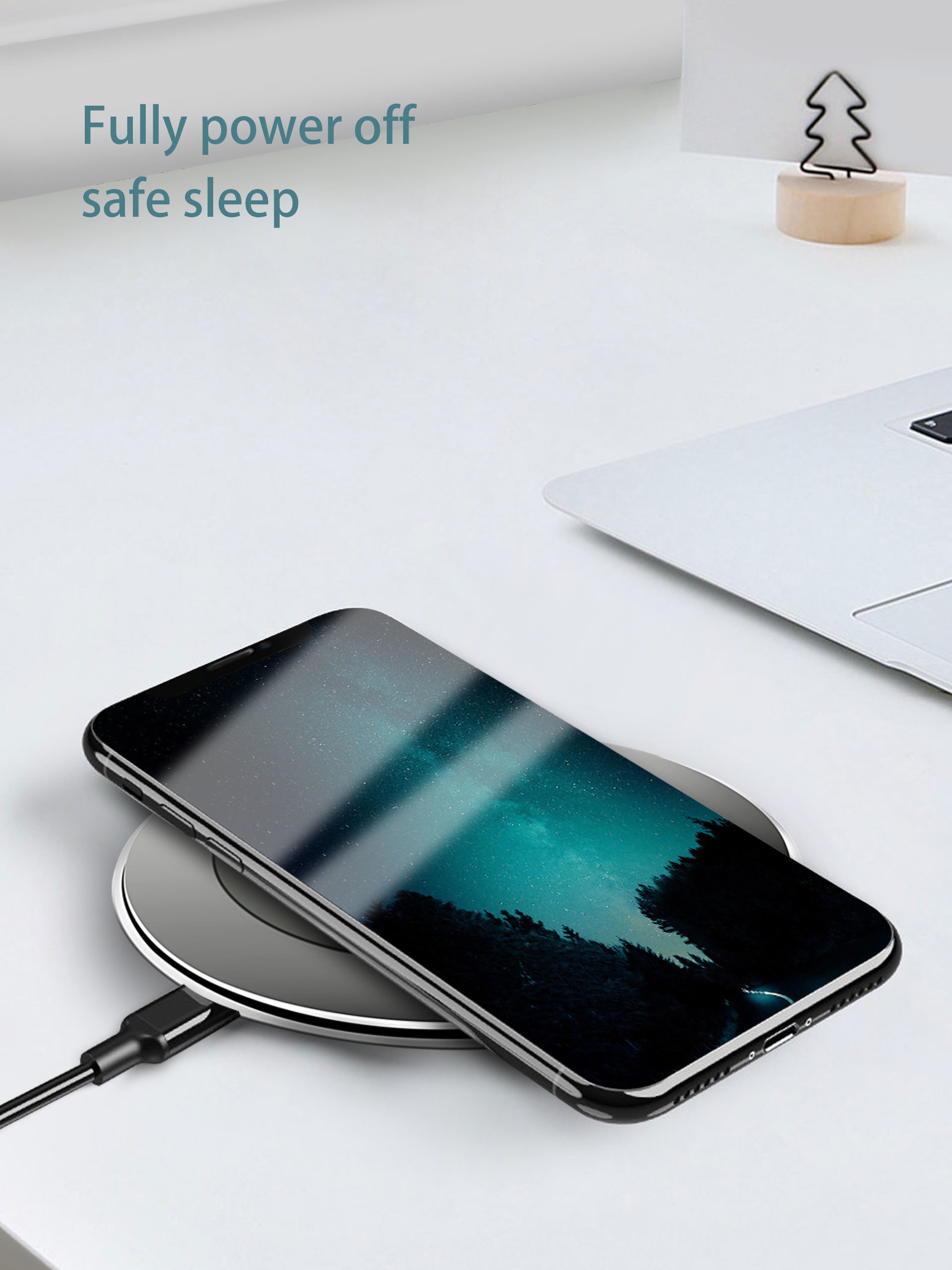 ABS PC 10W Iphone Portable Smartphone Charger Pad ROHS Approval