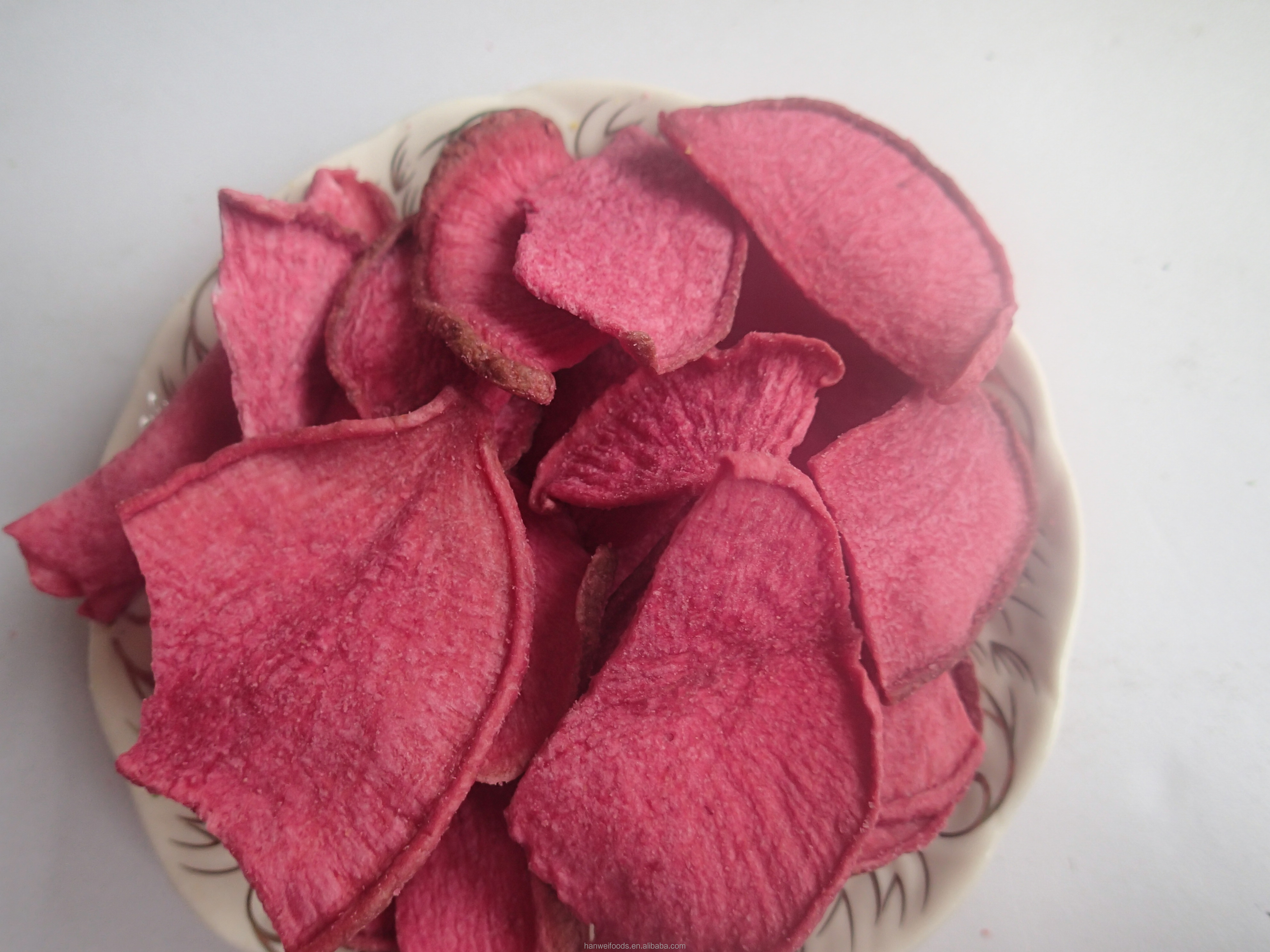 VF Lyophilization Vegetables roasted sliced carrots Red Radish Chips Snacks