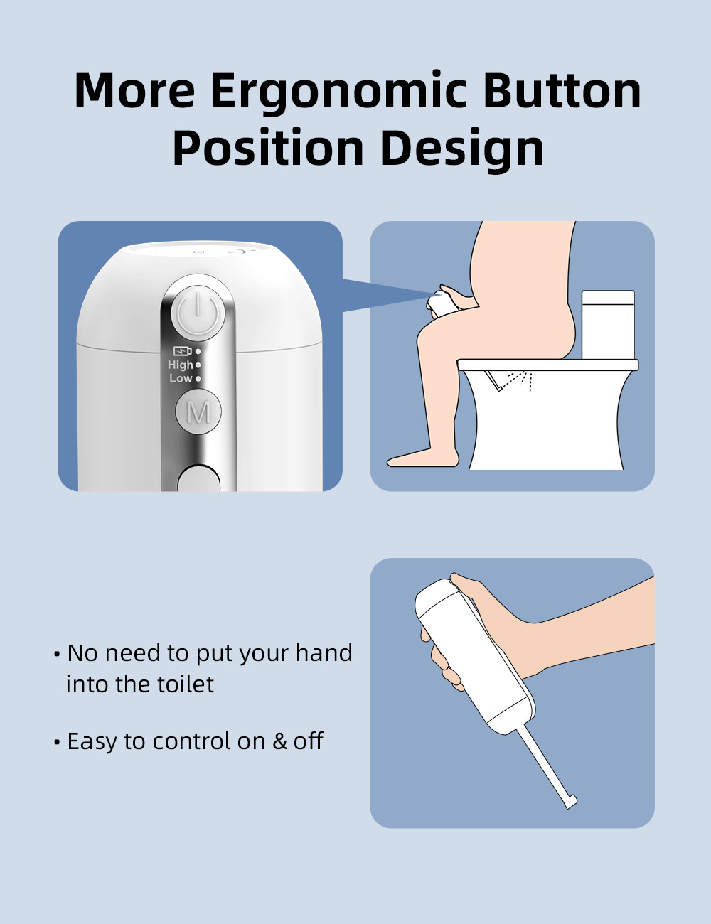 Electric Portable Bidet 200ml Capacity With USB-C Charging Cable