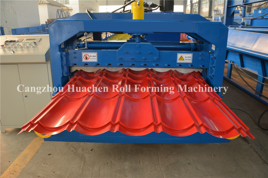 Color Steel Glazed Tile Roll Forming Machine / Roof Wall Cladding Roll Former Machine