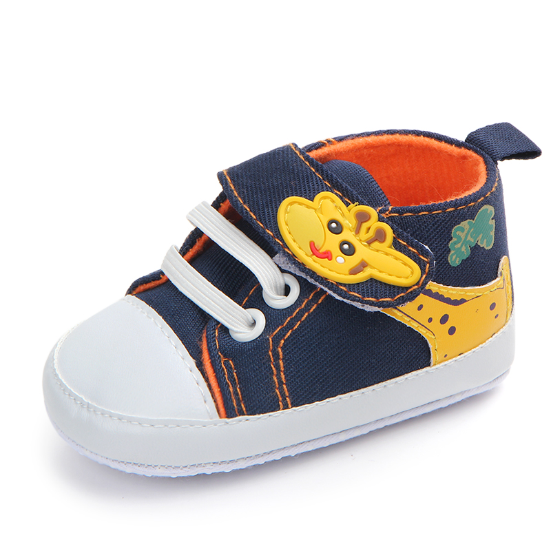 Hot sale Canvas sport Animal deer infant prewalker cartoon cute baby boy shoes
