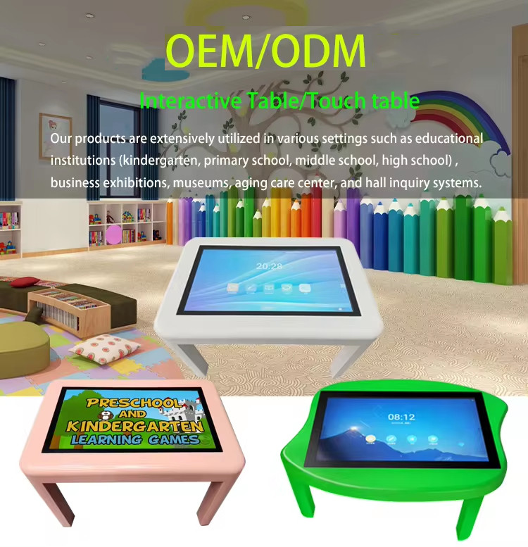 Android Operating System 32inch Touch Screen Table for Kids Interactive Games in Black