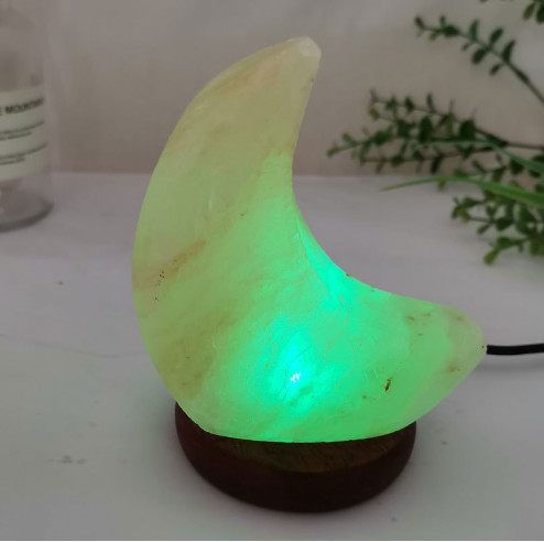 OEM Carved Himalayan Salt Lamp With Solid Wooden Base
