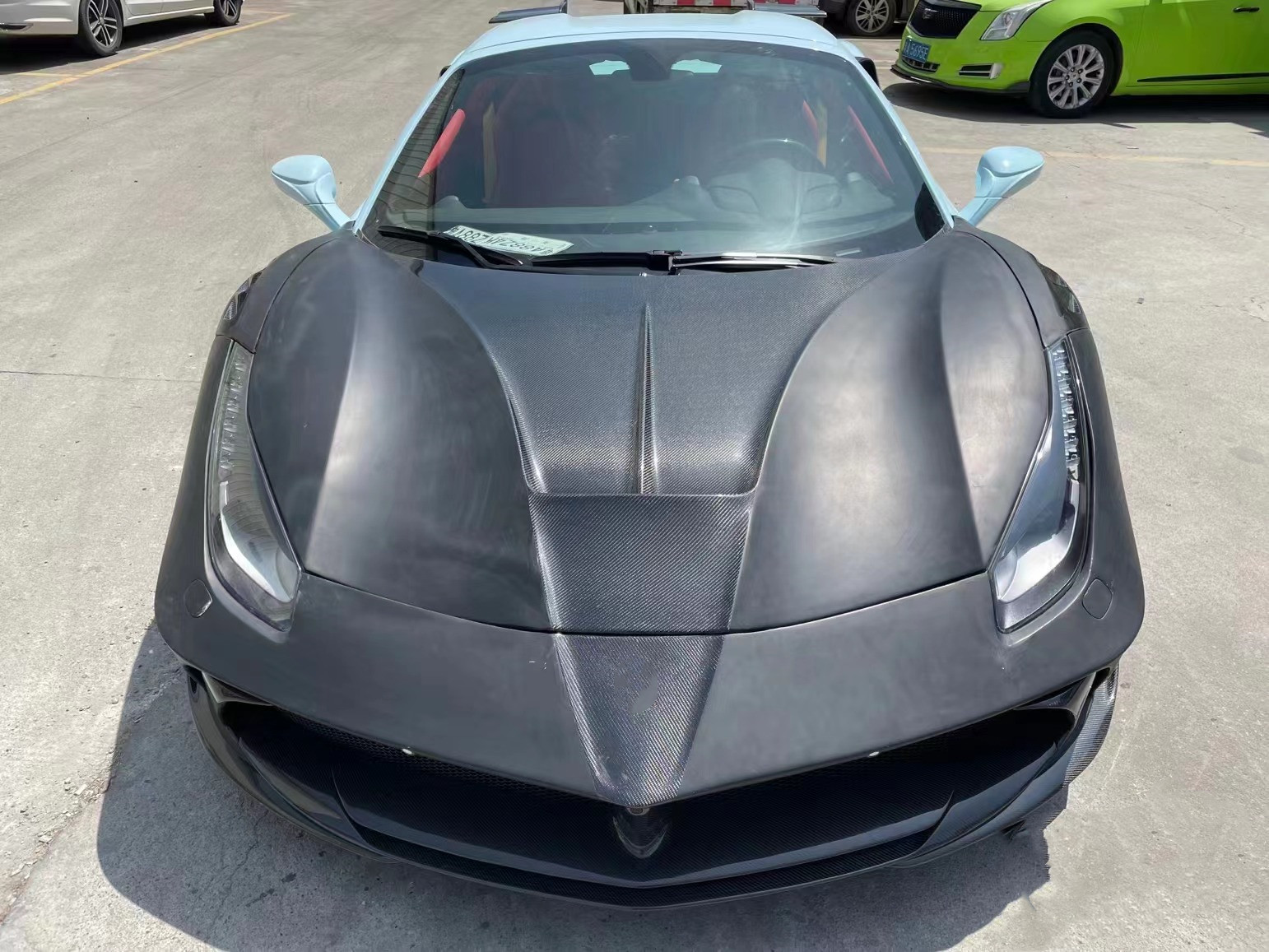 Auto Parts ForFerrari 488 Body Kit 488 Upgraded MSY Style Front and Rear Bumper Spoiler Carbon Fiber Body Kit