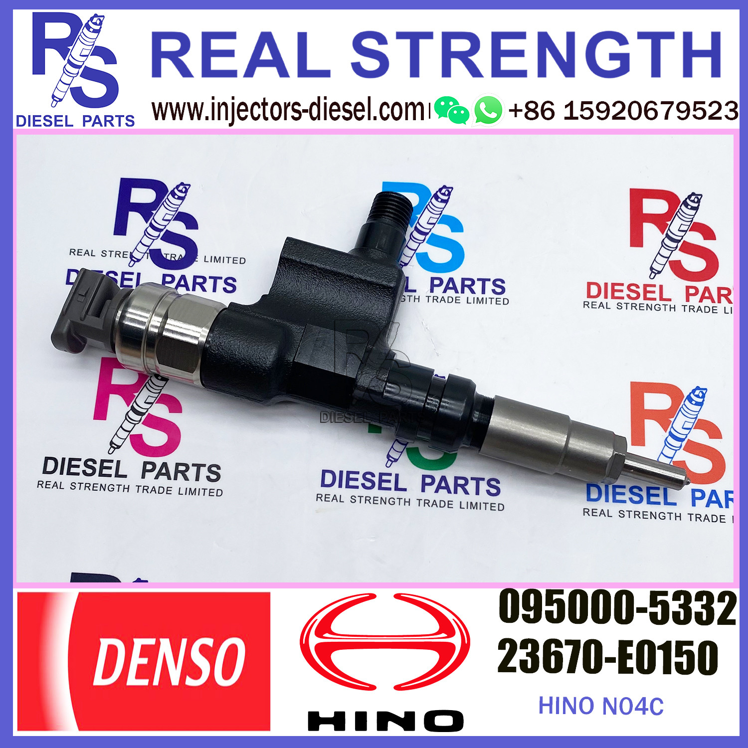 Diesel Common Rail Fuel Injector 095000-5332 23670-E0150 23670-78041 For TOYOTA HINO N04C