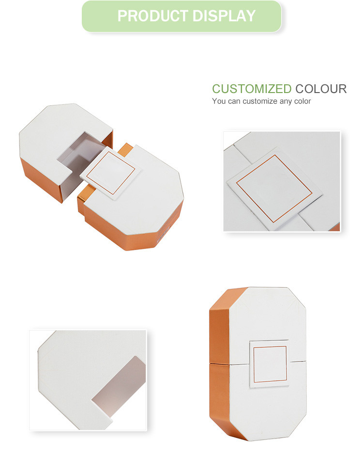 Fashion Orange Perfume Packaging Box Custom UV Coating Surface