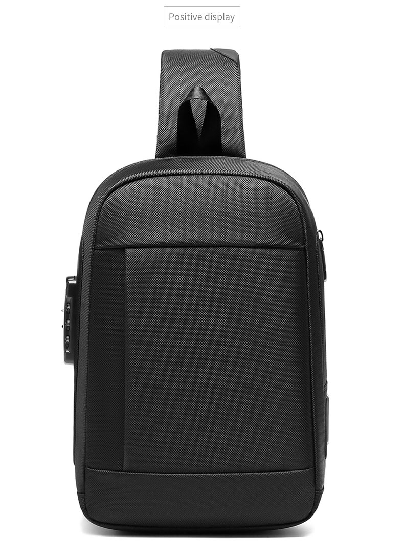 Factory wholesale custom logo business multifunctional waterproof anti theft sling bag men's chest bag