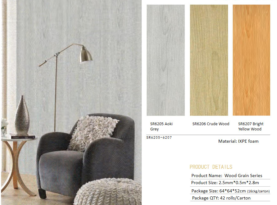 Wood Grain Series Heat Insulation 3d Foam Wall Stickers Wallpaper For Bathroom