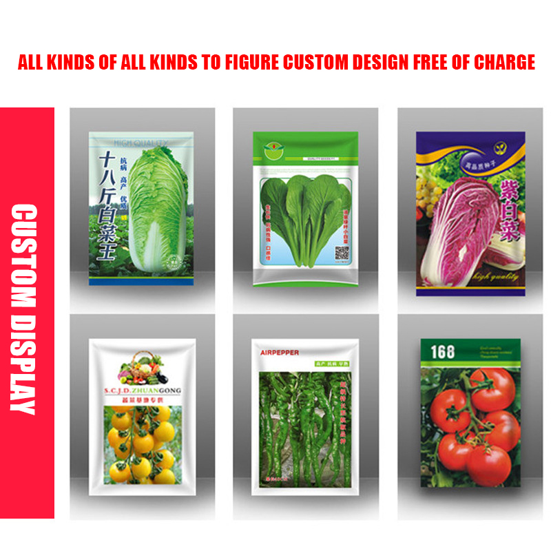 Gravure Printing 3 Side Seal Bag for Vegetable Plastic Fruit Agricultural Seed Packaging