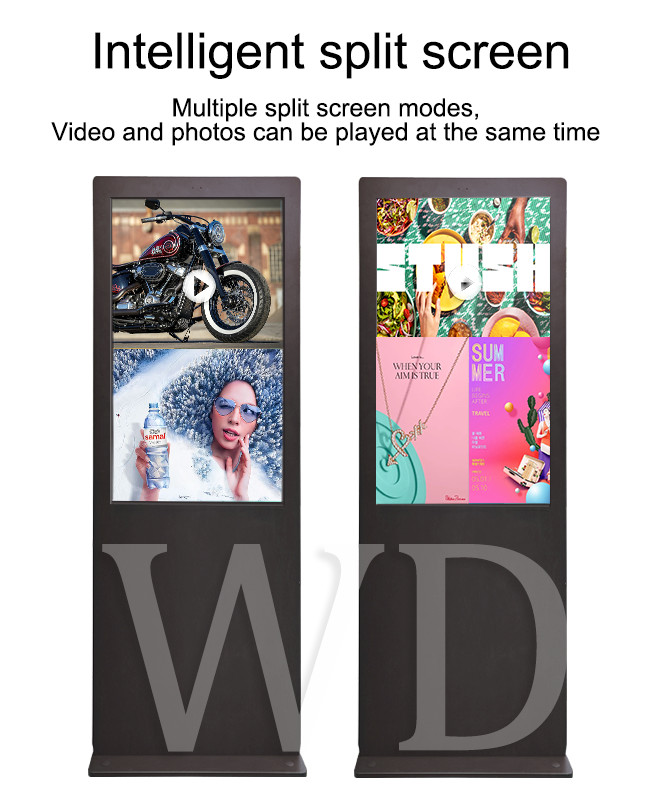 3 Meters High 75" Outdoor LCD Digital Signage Kisok Impressive Advertisement Display