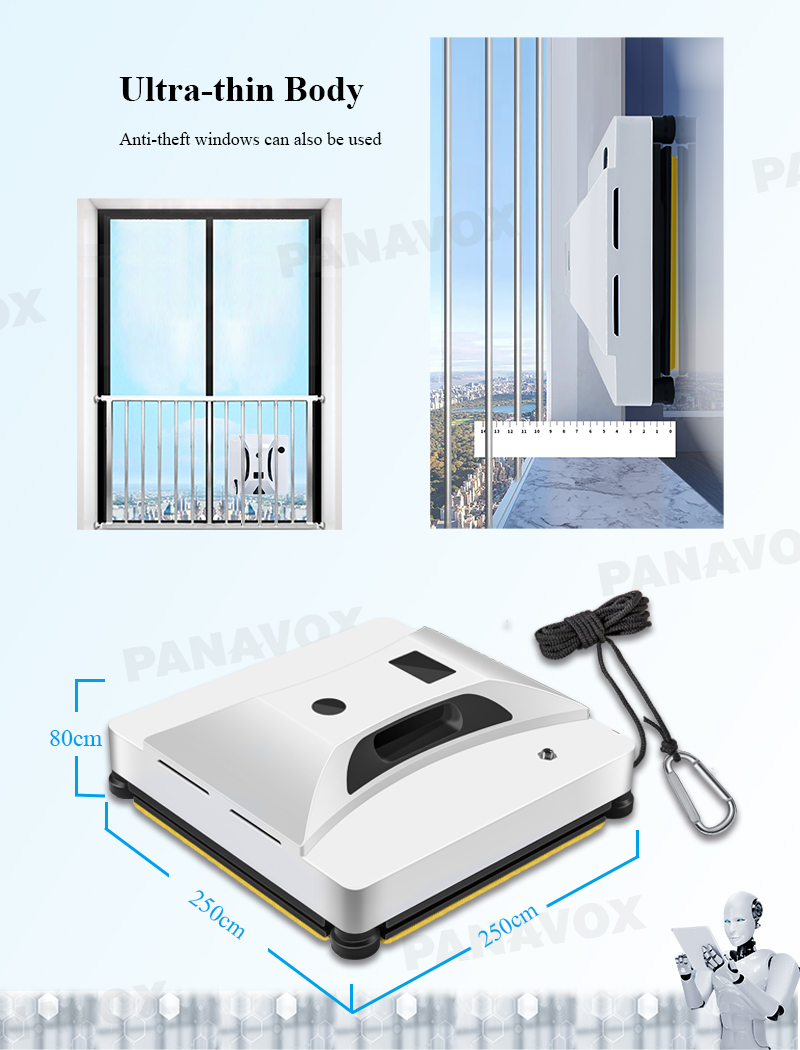 3 Mode Window Cleaning Robot 65 DB Automatic Noise Water Spray Window Cleaner