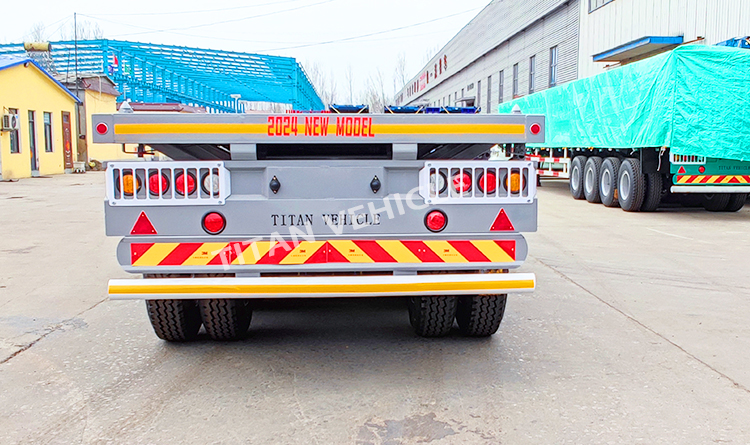 TITAN 40 Ft 3 Axle Container Flatbed Trailer Truck Semi Trailer for Sale