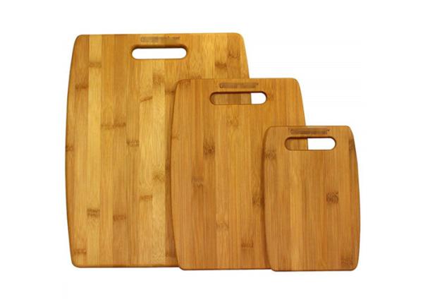 Premium Bamboo Cutting Board Set of 3, Wooden Chopping Board Kitchen Cutting