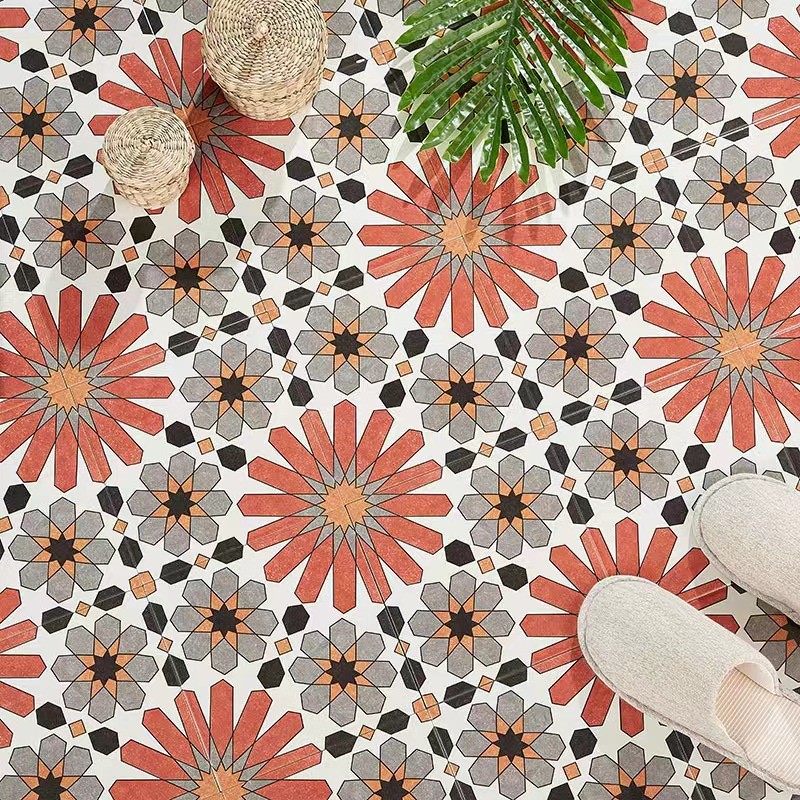 Brown And Gray Non-Slip 200x200mm Floor Ceramic Rustic Tiles For Living Room And Eco-Friendly Wall Tiles For Bathroom