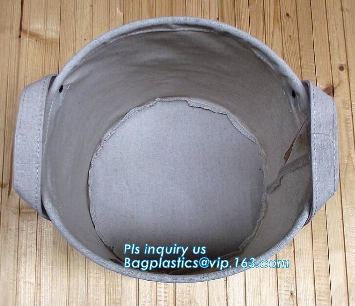 Storage Bins Organizer, Set of 3 Foldable Collapsible Large Cube Fabric Canvas Storage Baskets,Canvas Round Storage Bask