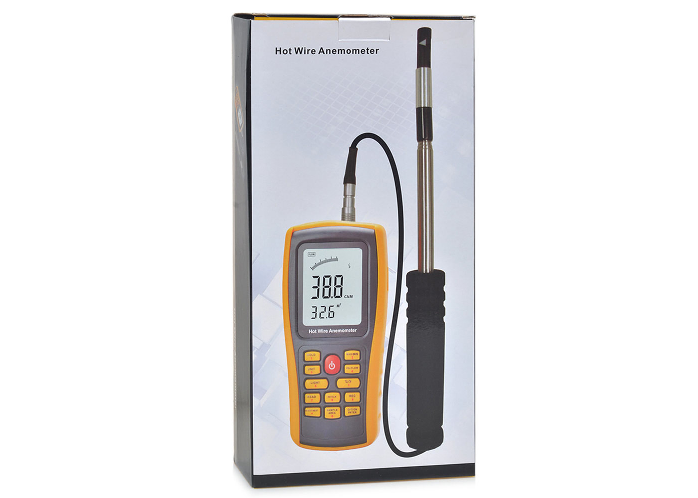 Digital Anemometer Wind Speed Meter Anemometer Wind Speed GaugeTemperature Measure USB Interface Air Temperature MS8903