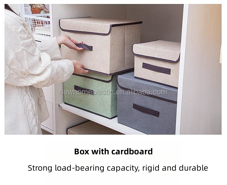 Foldable Desk Storage Box Organizer for Clothes Non Woven Cover Sundries Customized Size