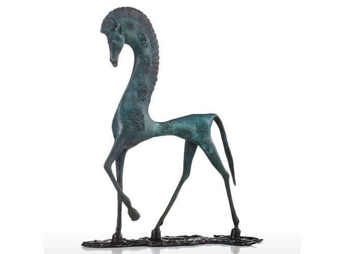 Large Running Bronze Garden Statues Horse Sculpture Corrosion Stability