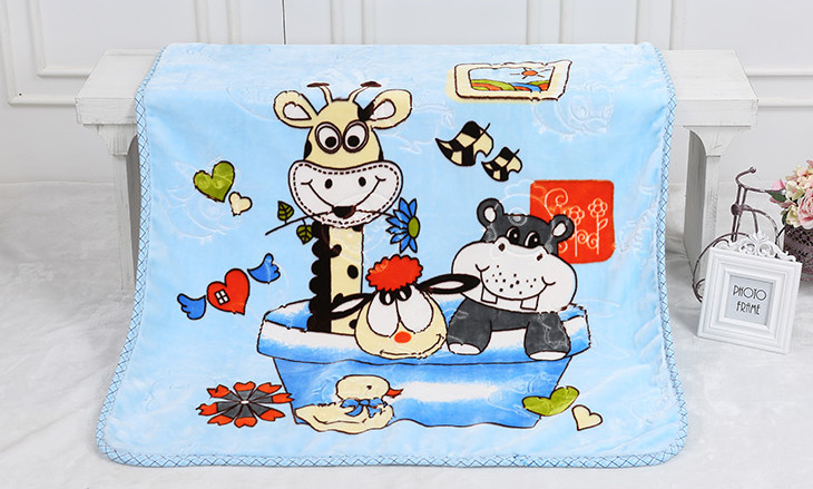 Cartoon Character Blankets For Sofa Throws , Baby Flannel Receiving Blankets