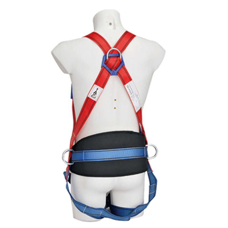 Red/Blue Polyester SB113 Full Body Safety Harness for Fall Protection 100% Polyester