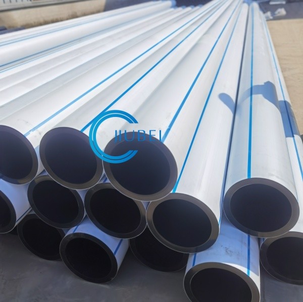 Excellent Flexibility HDPE White-black Cooextruded Pipe With Steel Flanges Connection