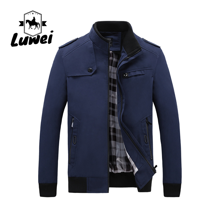 Windbreaker Winter Warm Turtleneck Outerwear Utility Solid Cotton Trendy Slim Men Bomber Plus Size Coat Workwear Jacket