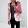 Buy cheap Factory custom high quality mens Super skinny fit peaked lapels velvet blazer from wholesalers