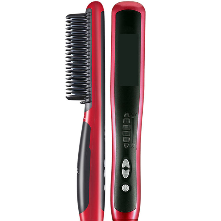 Splint Negative Ion Roll Straight Electric Hair Brush Fast Ceramic Heating