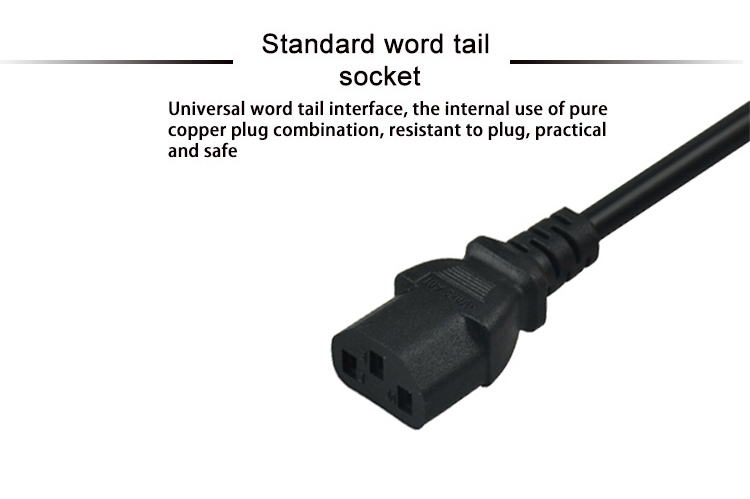 3Pin Brazil Plug Electrical Power Cord 1m 1.5m 1.8m 2m For PC Adapter