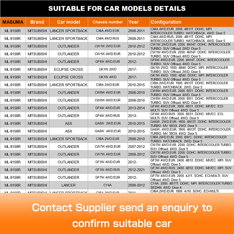 ML-9156R MASUMA Auto Suspension Systems Stabilizer Link 4156A015 for MITSUBISHI LANCER