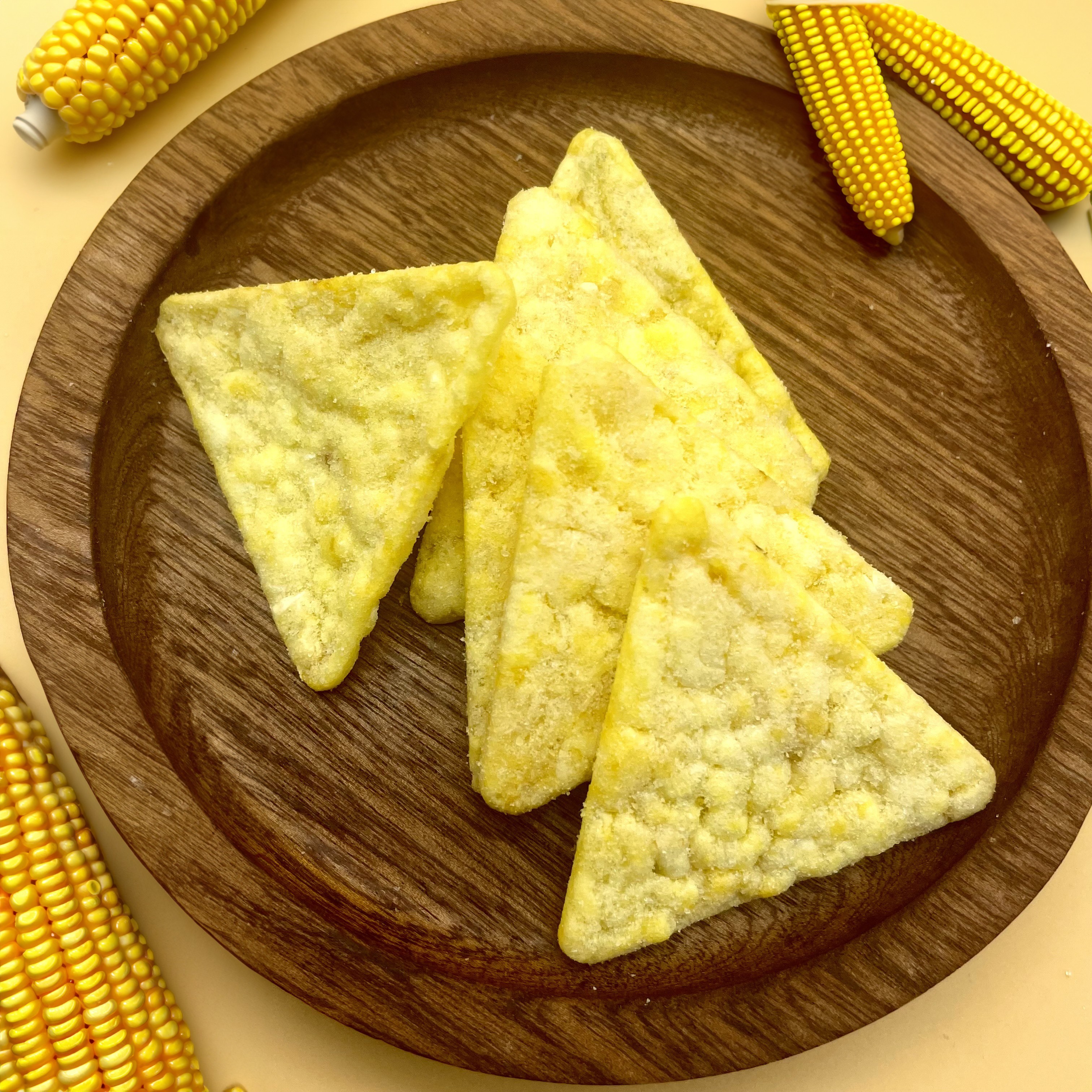 Crispy Triangle Corn Cracker Chips Gluten Free Artisan Crafted