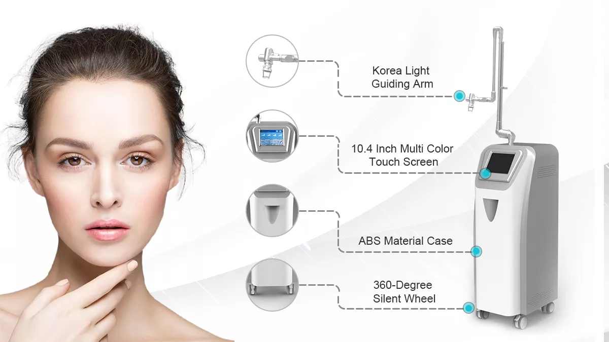 40W RF Metal Tube CO2 Fractional Laser Fractional CO2 Laser Machine For Scars Skin Resurfacing Vaginal Tightening