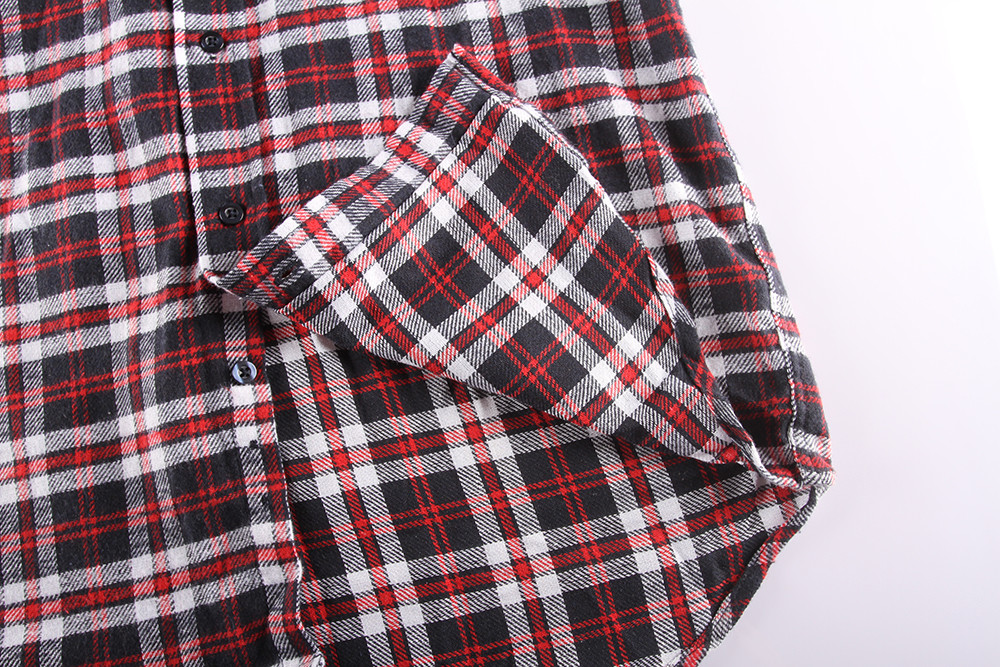 7 Colors Cotton Long Sleeve Mens Casual Plaid Shirts