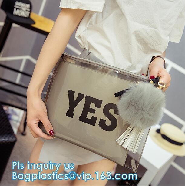 plastic slider zipper frosted PVC document bag, slider zipper frosted pvc bag garment packing with slider, Pouch Clear P