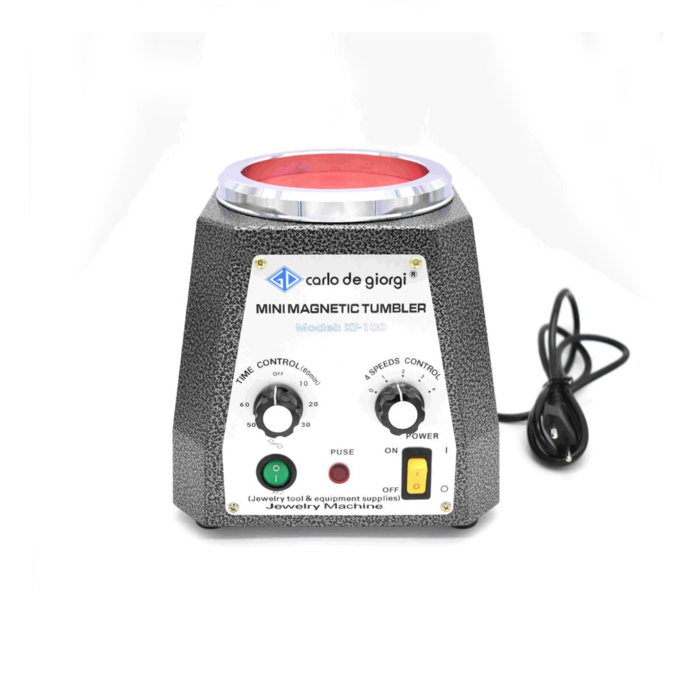 KT100 Magnetic Tumbler Jewelry Polisher Finisher Super Finishing Equipment