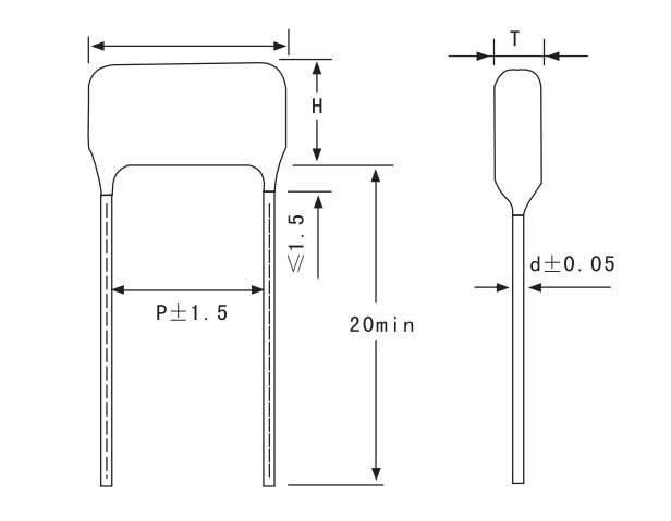 0.01uF 1250VDC Metallized Polypropylene Film Foil Capacitor