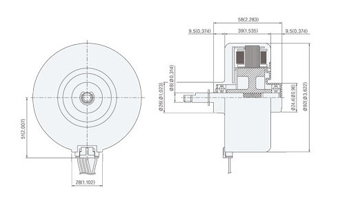 Long Life 310V High Rpm Dc Electric Motor PG Resin Motor For Air Purifier