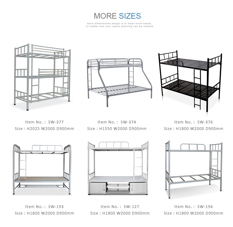 2018 Factory new durable cheap metal frame customized hostel steel single bed in hotselling