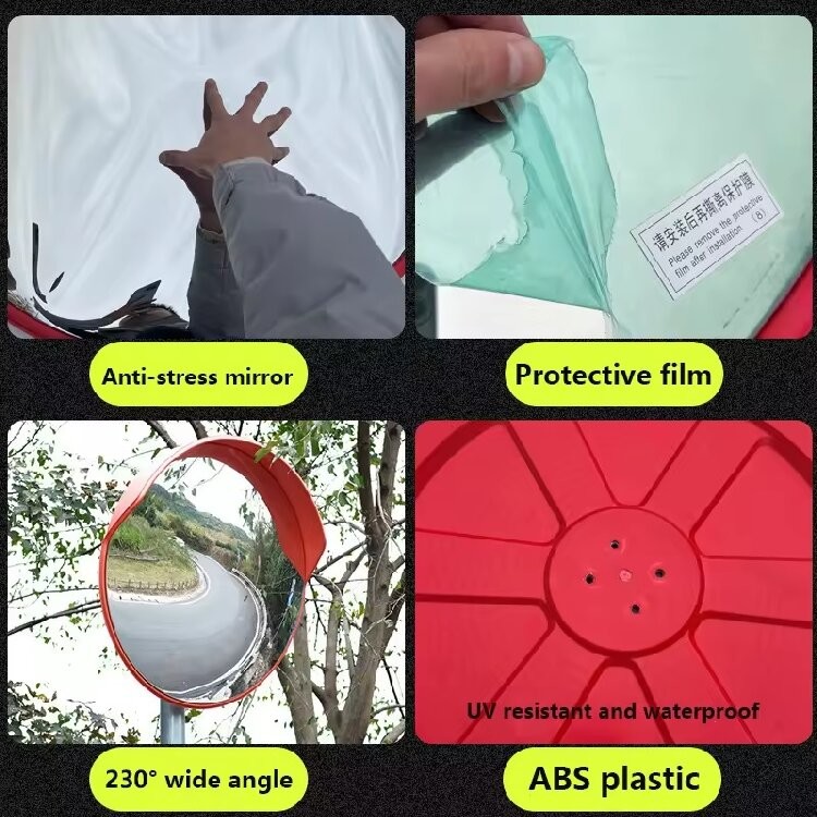 Wide Angle Convex Mirror 45cm Weather Proof Convex Traffic Mirror