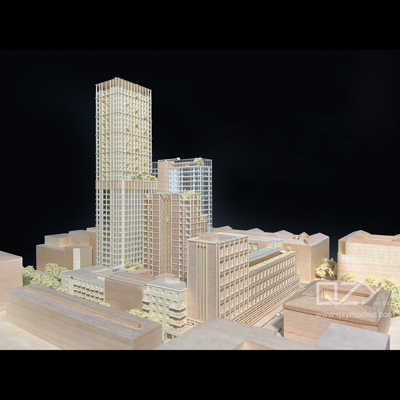 Basswood Architectural Section Model JKP 1:500 Warsaw Project