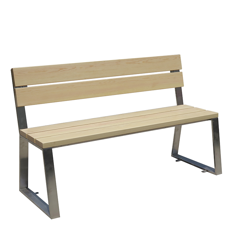 Qualified Urban Steel Metal Garden Bench Outdoor Wooden Park Chair for Sale