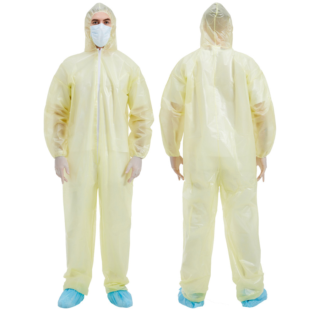 S-XXL Disposable Protective Coverall Waterproof Lightweight Microporous 15-70gsm