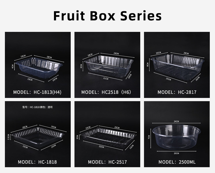 Clear Disposable Plastic Food Containers Hinged Lid Box For Cake Pastries
