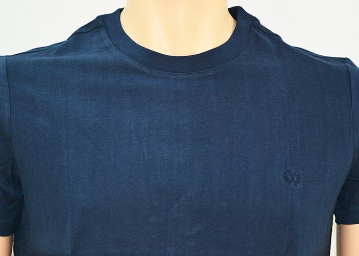 Cotton Jersey Men's Round Neck Pajamas / Mens T Shirt And Woven Shorts Pyjamas With Side Pockets