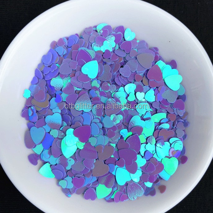 Non-Toxic 1MM 3MM 4MM Heart Mixed Heart Shapes Sequins for Wedding Party Home Decoration in Customized Colors from Stock