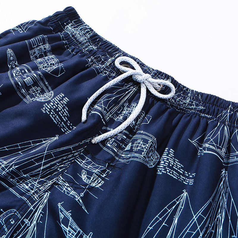 Custom Made Luxury Swim Shorts 100% Polyester Knitting Pattern for Beach Wear