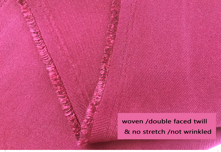 Italian Woven Dyeing Polyester Fabric 267gsm Double Faced Twill Tr Material