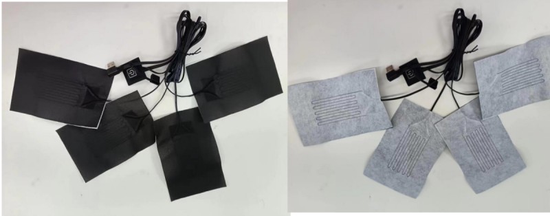 Clothes Heating Pads 4pcs In One 10x15cm With One Switch Button