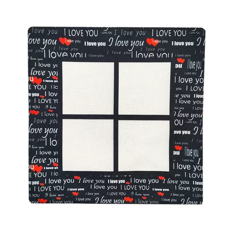 Custom Sublimation Lovers Linen Pillow Case For Sublimation Heat Transfer Photo Printing