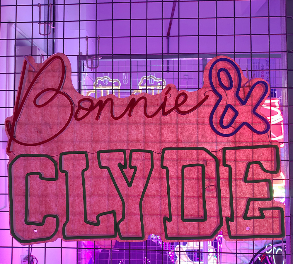 Bonnie&clyde Lover weeding party bedroom house neon sign